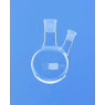 BALLON EN VERRE DURAN FOND ROND BICOL RODE RODAGE CENTRAL 14/23, LATERAL INCLINE 14/23