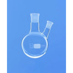 BALLON EN VERRE DURAN FOND ROND BICOL RODE RODAGE CENTRAL 29/32, LATERAL INCLINE 29/32