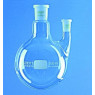 BALLON EN VERRE DURAN FOND ROND BICOL RODE RODAGE CENTRAL 29/32, LATERAL VERTICAL 29/32