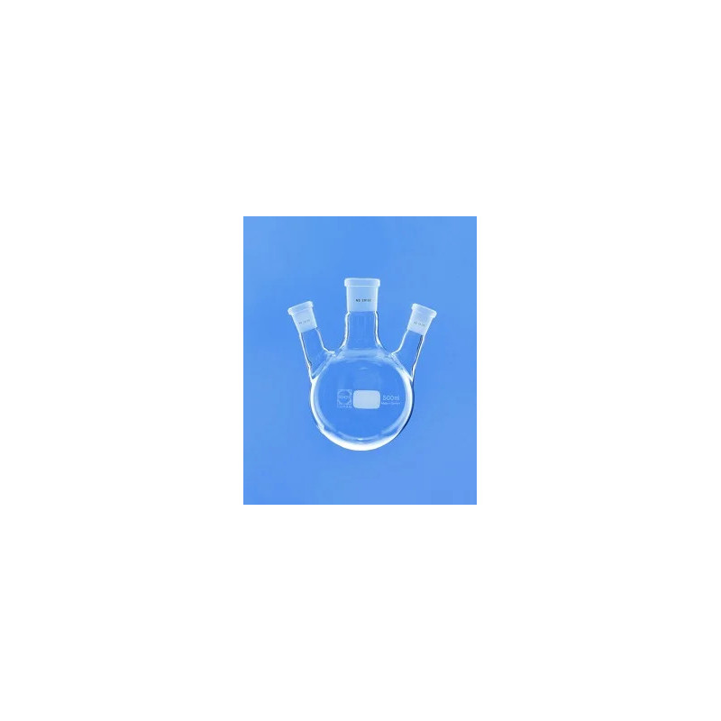 BALLON EN VERRE DURAN FOND ROND TRICOL RODE RODAGE CENTRAL 29/32, LATERAUX INCLINES 19/26