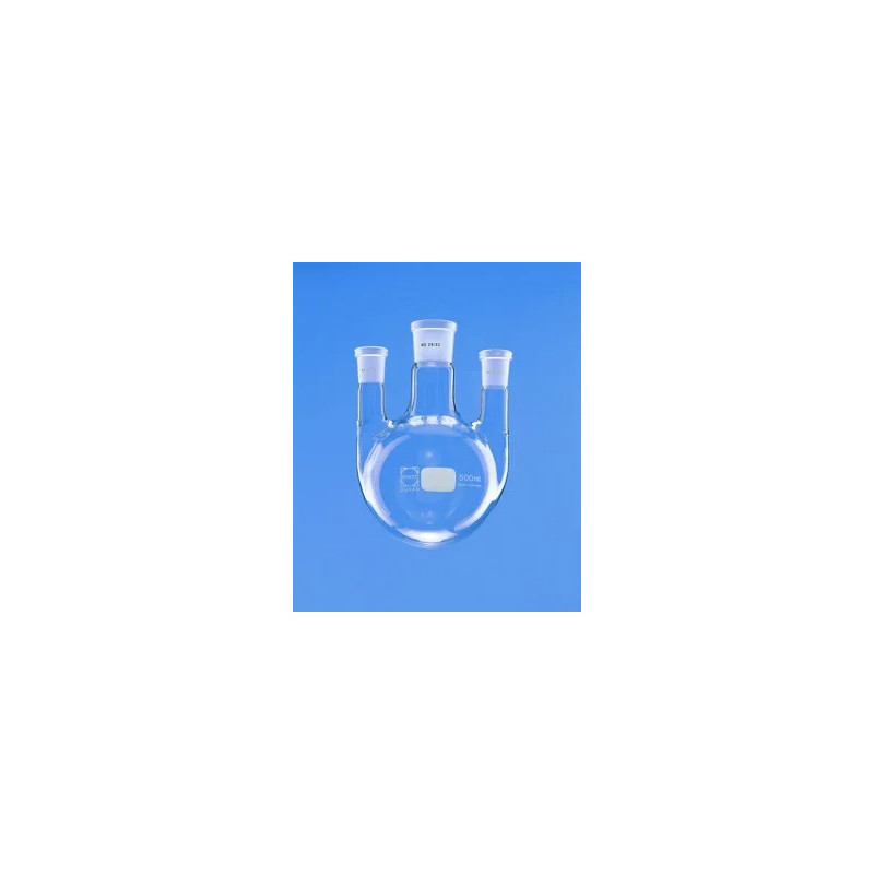 BALLON EN VERRE DURAN FOND ROND TRICOL RODE RODAGE CENTRAL 45/40, LATERAUX VERTICAUX 29/32