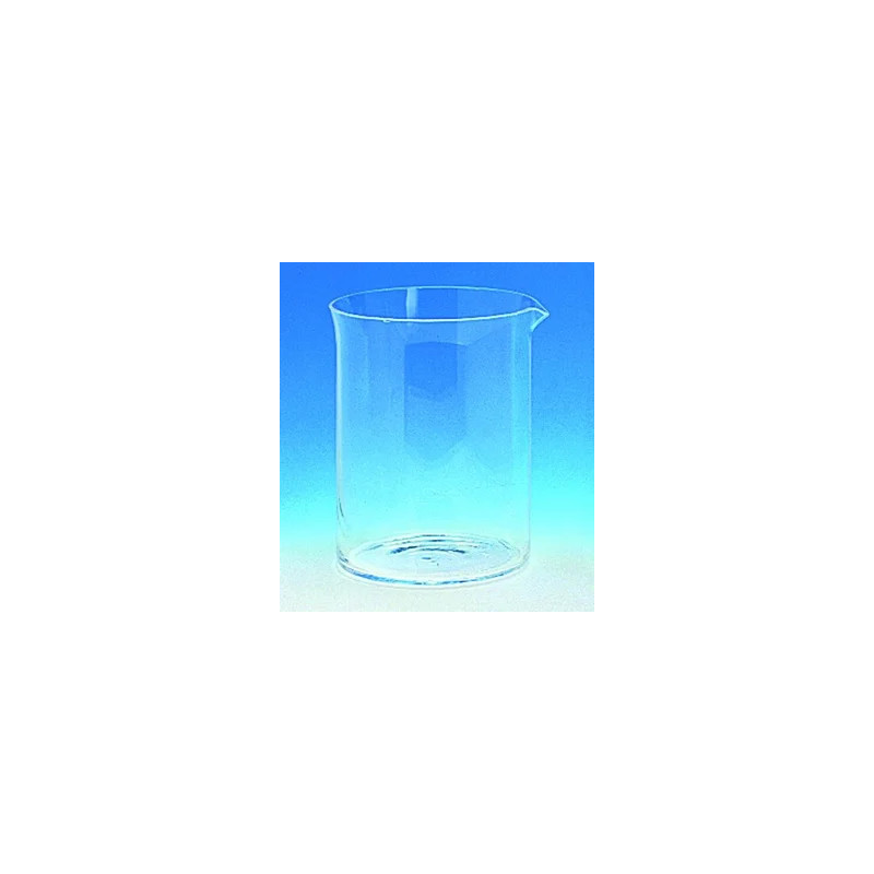 BECHER EN QUARTZ FORME BASSE AVEC BEC VERSEUR