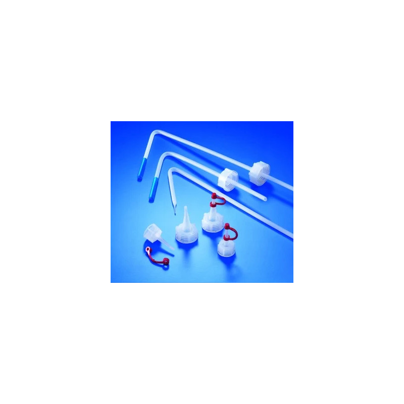 BOUCHON COMPTE-GOUTTES EN POLYETHYLENE BASSE DENSITE INCOLORE POUR FLACONS, FILETAGE 14 mm