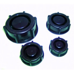BOUCHON A VIS EN POLYETHYLENE BASSE DENSITE BRUN, FILETAGE