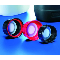 BOUCHON A VIS EN POLYPROPYLENE GL45, HOMOLOGUE UN AVEC BAGUE D'INVIOLABILITE, JOINT PTFE
