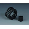 BOUCHON A VIS EN PPS NOIR HAUTE TEMPERATURE AVEC OUVERTURE CENTRALE