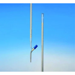 BURETTE EN VERRE BOROSILICATE HIRSCHMANN CLASSE AS SCHELLBACH, AVEC ROBINET A POINTEAU PTFE