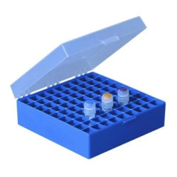 CRYOBOITE EN POLYPROPYLENE 133 x 133 mm HAUTEUR 52 mm, 9 x 9 COMPARTIMENTS PAR 10