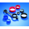 BOUCHON A VIS GL28 EN POLYPROPYLENE ROUGE AVEC BAGUE INVIOLABLE