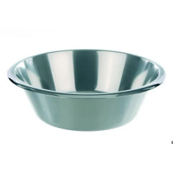 CUVETTE RONDE EN ACIER INOX AVEC REBORD