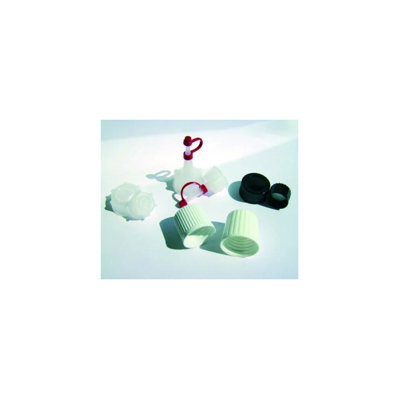 BOUCHON A VIS EN POLYPROPYLENE BLANC AVEC POINTE DE DISTRIBUTION
