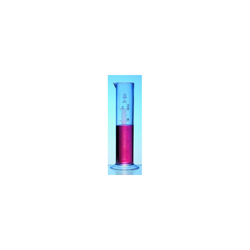 EPROUVETTE EN POLYPROPYLENE PLASTIBRAND, CLASSE B FORME BASSE, GRADUATIONS EN RELIEF