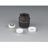 BOUCHON A VIS EN PPS A ROTULE PIVOTANTE EN PTFE GL25 POUR TUBE 10 mm INCLINAISON MAX 8ø