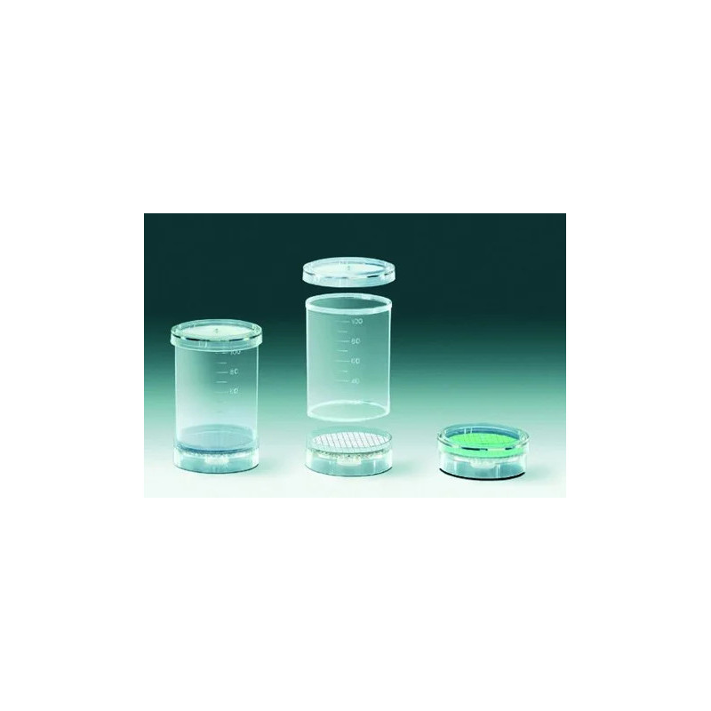 ENTONNOIR DE FILTRATION EN PS STERILE SARTORIUS BIOSART 100 MONITOR DIAMETRE 47 mm BLANC QUADRILLAGE