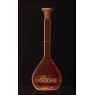 FIOLE JAUGEE EN VERRE DURAN BLAUBRAND AVEC REVETEMENT PLASTIQUE, COL RODE CLASSE A, BOUCHON POLYPROP