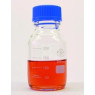 FLACON ISO EN VERRE BOROSILICATE COL A VIS GL45 AVEC BOUCHON PP BLEU ET BAGUE ANTI-GOUTTE PAR 10