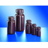 FLACON EN POLYETHYLENE BASSE DENSITE BRUN, COL A VIS LARGE SANS BOUCHON