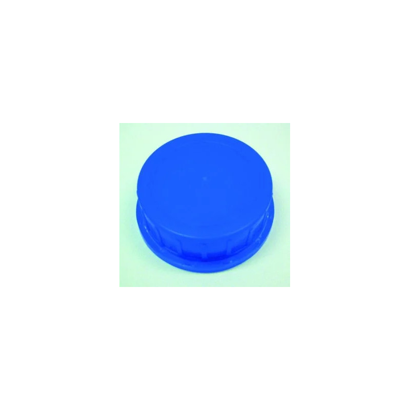 BOUCHON A VIS EN POLYPROPYLENE BLEU GL80 AVEC BAGUE D'INVIOLABILITE ET JOINT CONIQUE