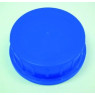 BOUCHON A VIS EN POLYPROPYLENE BLEU GL80 AVEC BAGUE D'INVIOLABILITE ET JOINT CONIQUE