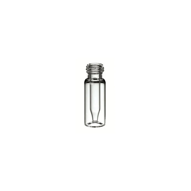 FLACON DE CHROMATOGRAPHIE EN VERRE AVEC INSERT SCELLE A LA BASE 0,4 ml COL LARGE A VIS DN9 PAR 1000