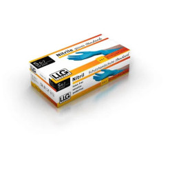GANTS NITRILE BLEU, NON POUDRE LLG STANDARD, MANCHE COURTE