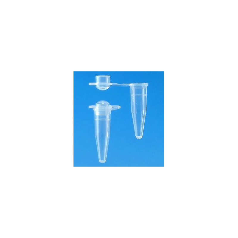 MICROTUBE PCR BRAND 0,2 ml INCOLORE AVEC CAPUCHON BOMBE PAR 1000