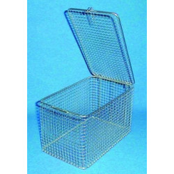 PANIER EN FIL ACIER INOX 250 x 150 x 150 mm AVEC COUVERCLE