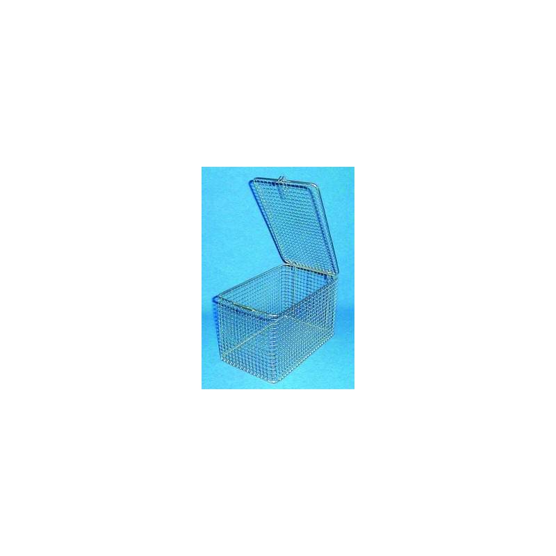 PANIER EN FIL ACIER INOX 250 x 150 x 150 mm AVEC COUVERCLE