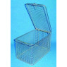 PANIER EN FIL ACIER INOX 250 x 150 x 150 mm AVEC COUVERCLE