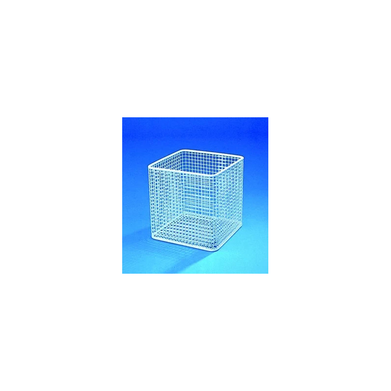 PANIER EN FIL METALLIQUE REVETU NYLON BLANC