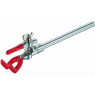 PINCE POUR STATIF EN ZINC, 3 DOIGTS REVETUS PVC ROUGE