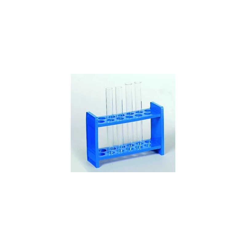 PORTOIR EN POLYPROPYLENE BLEU POUR TUBES DIAMETRE 18 mm