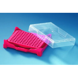 ASSORTIMENT DE 5 COULEURS DE BOITES EN POLYPROPYLENE POUR MICROTUBES ET MICROPLAQUES