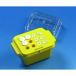 PORTOIR EN POLYCARBONATE AVEC GEL POUR CONSERVER 12 MICROTUBES, MINI COOLER