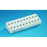 PORTOIR EN POLYPROPYLENE GRIS PLASTIBRAND POUR MICROTUBE 1,5 ml, 2 X 20 EMPLACEMENTS