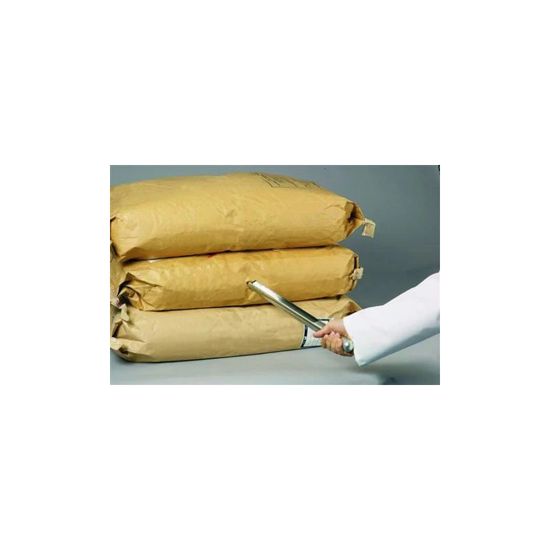 PRELEVEUR MANUEL EN ACIER INOX DE POUDRE DE LAIT MILKY, LONGUEUR TOTALE 480 mm