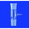 RACCORD DROIT DE DISTILLATION EN VERRE DURAN AVEC PRISE DE VIDE, RODAGES MALE ET FEMELLE