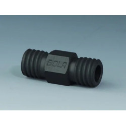 RACCORD A VIS DROIT EN PTFE-EX NOIR ANTISTATIQUE POUR TUYAU