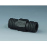 RACCORD A VIS DROIT EN PTFE-EX NOIR ANTISTATIQUE POUR TUYAU