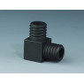 RACCORD A VIS COUDE 90° EN PTFE-EX NOIR ANTISTATIQUE POUR TUYAU