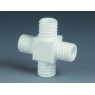 RACCORD A VIS 4 VOIES FORME CROIX EN PTFE POUR TUYAU