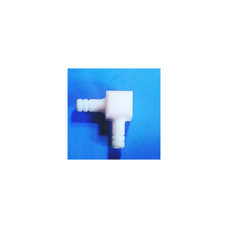 RACCORD CANNELE COUDE 90° EN PTFE POUR TUYAU