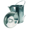 SEAU EN ACIER INOX AVEC BEC VERSEUR ET ANSE