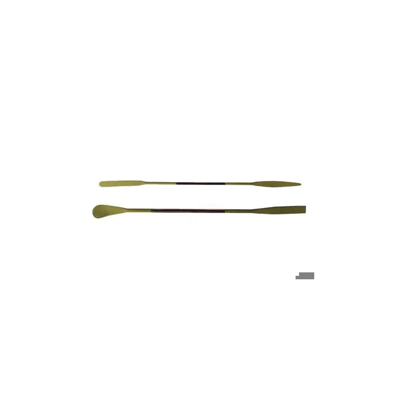 SPATULE 1 CUILLERE/1 PLATE EN ACIER CHROME-NICKEL AVEC REVETEMENT PTFE, LONGUEUR TOTALE 225 mm,