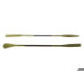 SPATULE 1 CUILLERE/1 PLATE EN ACIER CHROME-NICKEL AVEC REVETEMENT PTFE, LONGUEUR TOTALE 225 mm,