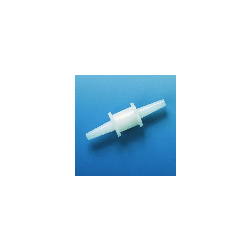CLAPET ANTI RETOUR CANNELE EN POLYETHYLENE HAUTE DENSITE POUR TUYAUX DIAMETRE INT. 6 - 9 mm