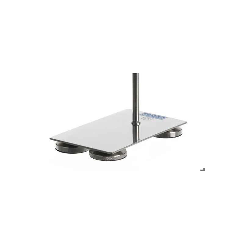 SUPPORT POUR STATIF EN ACIER INOX, FORME RECTANGULAIRE FILETAGE M10, SANS TIGE