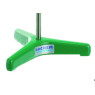 SUPPORT POUR STATIF EN FONTE VERNIS VERT, FORME TREPIED, LONGUEUR PIED FILETAGE M10, SANS TIGE