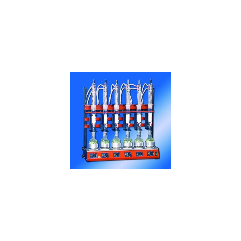 EXTRACTEUR SOXHLET COMPLET AVEC CHAUFFAGE MULTIPOSTES 30 ml BEHROTEST, SANS ROBINET