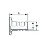 BRIDE TYPE KF EN ALUMINIUM AVEC EMBOUT CRANTE POUR TUYAU